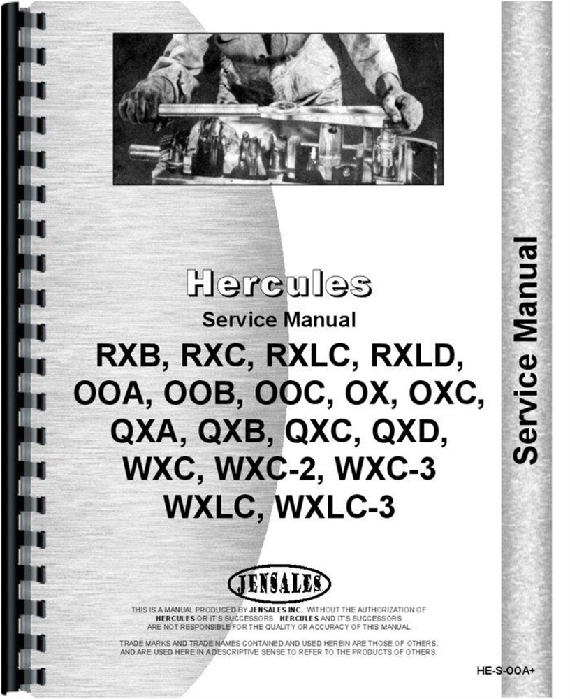 Hercules RXB RXC OXC QXA QXD WXC Engine Service Repair Manual