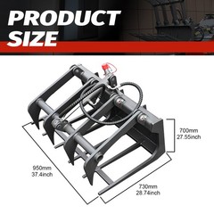 HUAYEE FREE SHIPPING NEW Grapple Grabber Mini Skidsteer Loader Attachments
