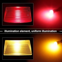 Harley Front Rear Fender Light Covers with LED Bulbs Compatible with Electric
