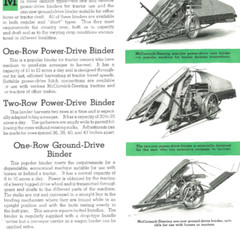 IH McCormick-Deering Corn Binders Brochure Booklet International Harvester IHC
