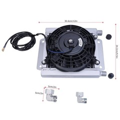 For H12 / QH12 Mini Excavator Attachment Radiator Plus Hydraulic Oil Cooler Fan