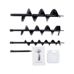71CC 2 Stroke Post Hole Digger Gas Power Earth Auger Fence Drill w/4″,6″,8″ Bits