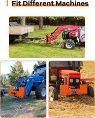 3/8″ Universal Skid Steer Mount Plate with 2″ Removable Trailer Hitch Receiver