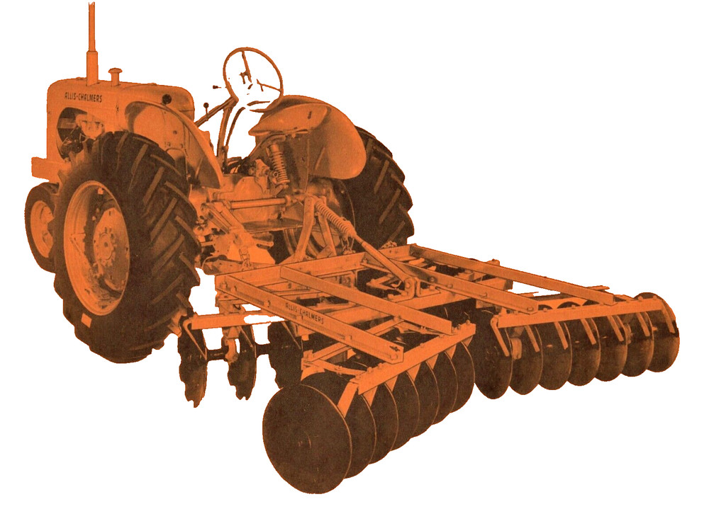 Allis Chalmers WD-109 Snap Coupler Mounted Disc Disk Harrow Manual 8.5′ WD45 WD