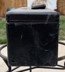 Vintage John Deere Tractor Black Metal Tool Box w/ Tray – Circa 1956-68