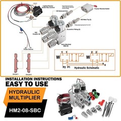 Hydraulic Multiplier Kit 2 Circuit Selector Valve and Switch Box Control