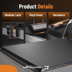 Roll-up Vinyl Truck Bed Tonneau Cover Gladiator JT 2020-2025 5FT Bed LED Lamp