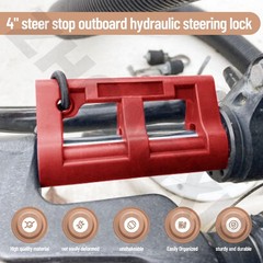 4″ Steer Stop Outboard Hydraulic Steering Lock, 4 inches, Red