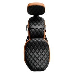 Dual Seat Backrest Pad Set for Scout Rogue 22-24 Bobber 18-24 Twenty Sixty 20-24