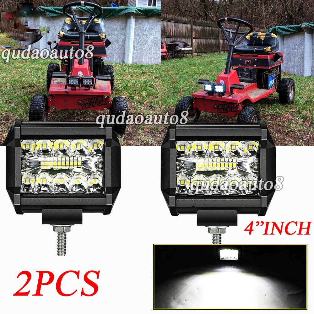 2PCS 4″ INCH Cube LED Work Light Headights Fit John Deere Kubota Kubota Tractor