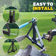 3 Point 2″ Receiver Trailer Hitch Drawbar Adapter Category One Tractor