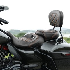 Rider Seat Sissy Bar Trunk Pad Brown Stitch 09-20 Touring Road King Street Glide