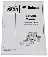 Bobcat 5600 Toolcat Utility Vehicle Service Manual Shop Repair Book 2 # 6902819