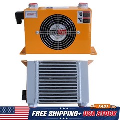 New 12V 11W Hydraulic Air Oil Cooler Air Cooled Heat Exchanger Oil Radiator