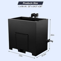 Ballast Box 3 Point Fit For CAT 1 Tractor 800LB 2″ Hitches Quick Tach Attachment