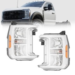 Chrome Halogen Headlight Assembly For 23-25 Ford F250 F350 F450 F550 PC3Z13008G
