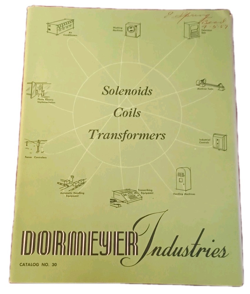 1957 Dormeyer Industries Solenoid Coils Transformer Advertising Catalog Brochure