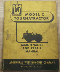 LETOURNEAU WESTINGHOUSE MODEL C TOURNATARCTOR SERVICE SHOP REPAIR MANUAL