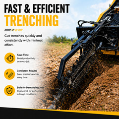 Skid Steer Loader Attachxpro Trencher for Attachment Loader Trencher