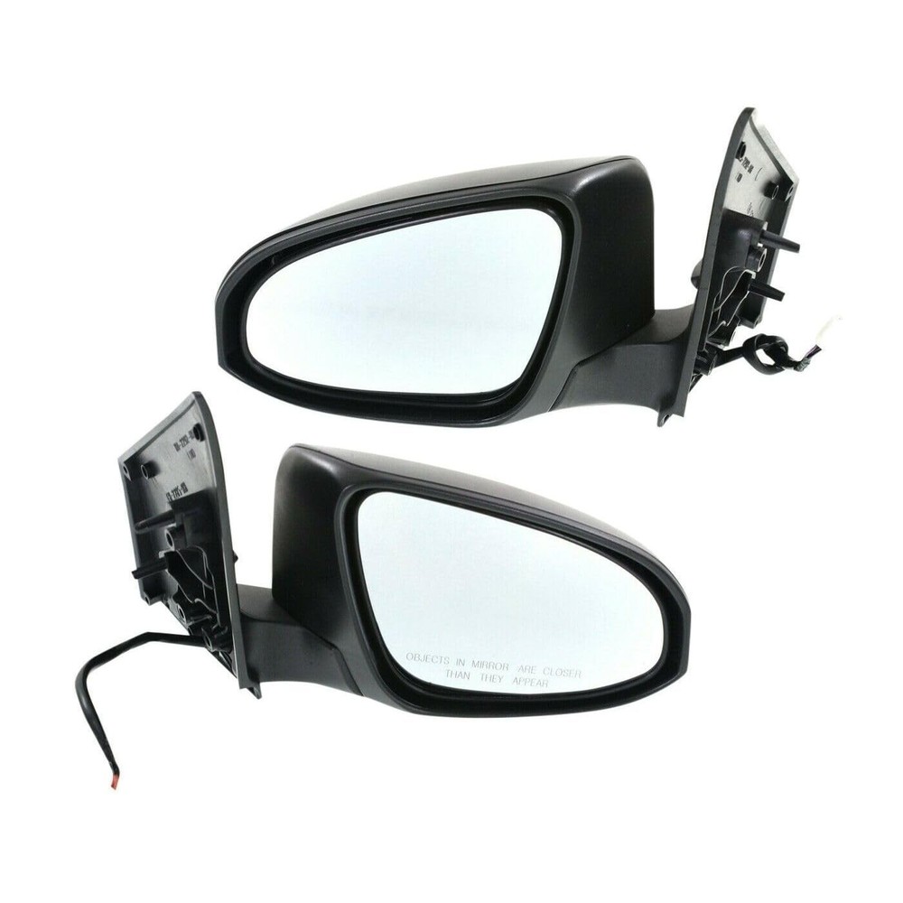 2Pcs Power Heated Manual Folding Side Mirror Primed for Toyota Corolla 2014-2018