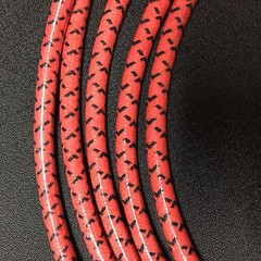 Farmall 404 Row Crop Red & Black Cloth Covered Copper Spark Plug Wire Set IH