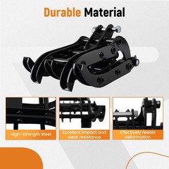Rust Prevent Grapple for Mini Excavator 0.8-1.8T Powder Coated Black