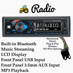 Direct Plug & Play AGCO Tractor Radio Stereo AM FM Bluetooth USB AUX