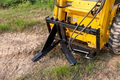 Heavy Duty Hydraulic Post &Tree Puller Attachment Fit Bobcat Skid Steer Loader