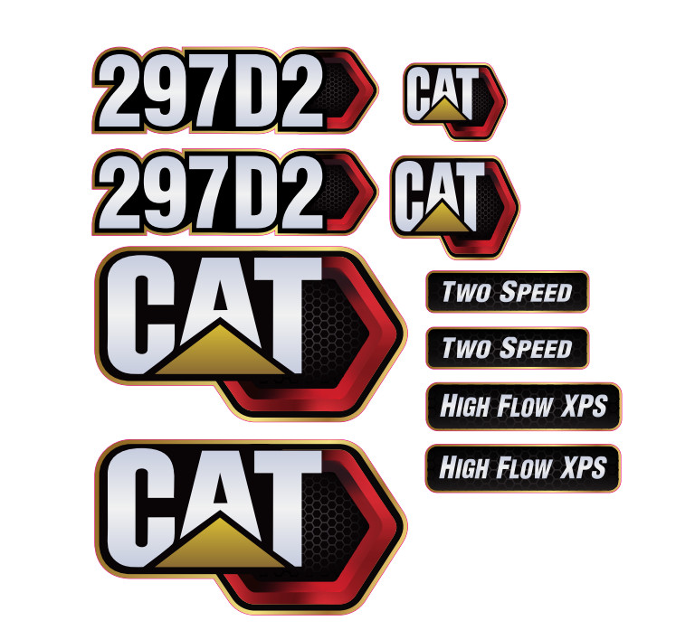 For Caterpillar CAT 297D2 Skid Steer | Replacement Decal Set | FREE SHIPPING