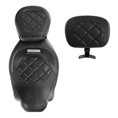 Low Profile Passenger Seat Backrest Pad For Touring CVO Road King 2014-2023