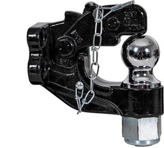 15 Ton Combo Trailer Hitch 2-5/16 Ball Pintle Hook 30000lb Forged Steel TowHitch
