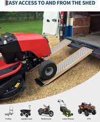 2 Pack 4/5 FT Aluminum Shed Ramps Loading Ramps for ATV ,Motorcycle ,Lawn Mower