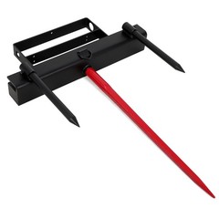 49″ Hay Spear Bale Spear 4000lbs Skid Steer Loader Tractor Bucket Attachment