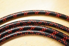 Ford 8N Black & Red Deluxe Cloth Spark Plug Wires Late Model 1950 51 52