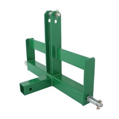Green 3 Point 2″ Receiver Hitch Drawbar W/Suitcase Weight Brackets for CAT 1