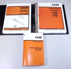 Case 1700 1737 1740 Uni Loader Skid Steer Service Parts Operators Manual Catalog