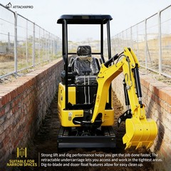1.8 Ton Mini Excavator Rubber Track with Kubota Diesel With Side Swing Boom USA