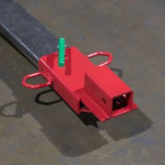 Titan Attachments Clamp On Forklift 2″ Hitch Receiver, Single Pallet Fork Blade