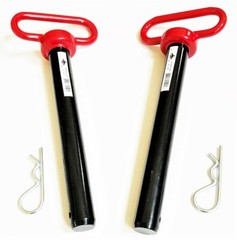 2 GOLIATH INDUSTRIAL RED HANDLE 1″ X 8″ TRACTOR HITCH PINS WAGON TRAILER RHP10L