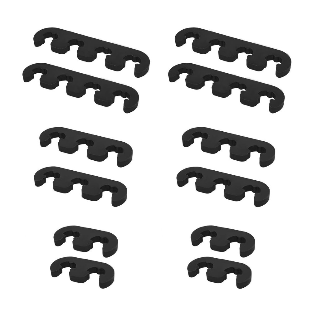 BWBWND 12PCS Spark Plug Wire Separator, 7mm 8mm 8.5mm 8.8mm Car Engine Black