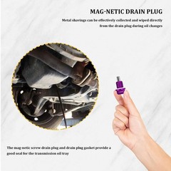 Magnetic Oil Drain Plug M14x1.5 for Sump and Transmission, Inclu Color: Purple