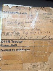 Caterpillar CAT D11N Tractor Power Shift Parts Manual SEBP1563 74Z1-Up dozer bul