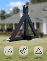 3 Point 2 Inch Trailer Hitch Receiver for Category 1, Heavy-Duty Tractor Hitch