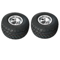 2PCS 10×4.50-5 Go Kart Tires Rims 5″ Tubeless 3 Lug 50mm Bolt Pattern