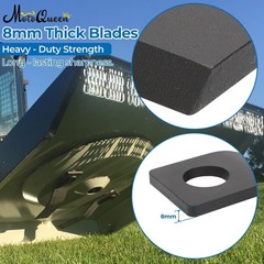 Skid Steer Brush Cutter Blades 2PCS, 8mm Thick Spring Steel, 60Si2Mn, 30mm Bore