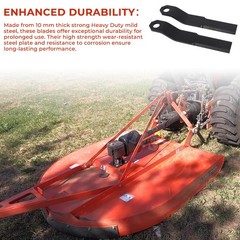 2PCS For Mower King Skidsteer Brush Hog REPLACEMENT Blades Rotary Grass Cutter
