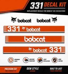 Fits Bobcat 331 Decal Kit Mini Excavator Decals Older Style – 7 YEAR 3M VINYL!