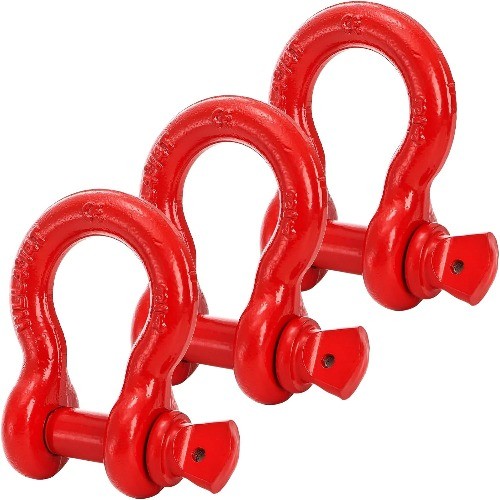 3 Pack Shackles 3/4″ D Ring Shackle Rugged Unbreakable 28.5 Ton (57,000 Lbs) Max
