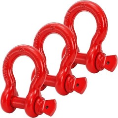 3 Pack Shackles 3/4″ D Ring Shackle Rugged Unbreakable 28.5 Ton (57,000 Lbs) Max