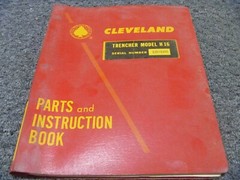 Cleveland H16 Trencher Parts Catalog & Owner Operator Instruction Manual 130166